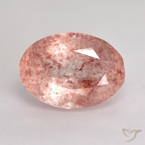 4.27ct Naturel Rose moyen-léger Quartz fraise, ovale, Translucide