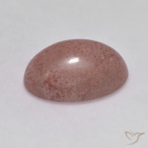Quartz fraise Rose terreux naturelle ovale, 4.54 ct, Translucide