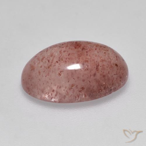 Quartz fraise Rose naturelle ovale, 4.55 ct, Translucide