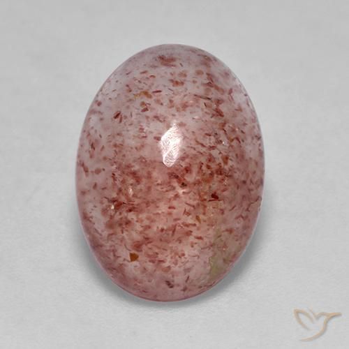 Quartz fraise Rose naturelle ovale, 4.55 ct, Translucide
