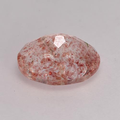 Quartz fraise Rose clair naturelle Coupe ovale, 1.70 ct, Transparent
