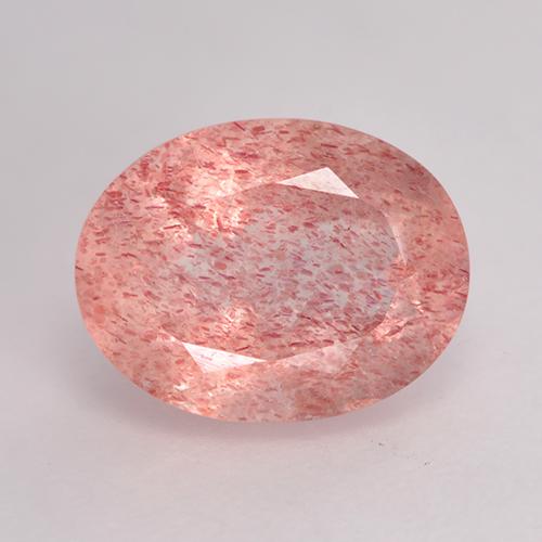 Quartz fraise Rose terreux naturelle Coupe ovale, 1.98 ct, Translucide