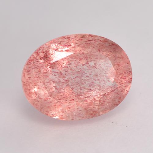 Quartz fraise Rose terreux naturelle Coupe ovale, 1.98 ct, Translucide