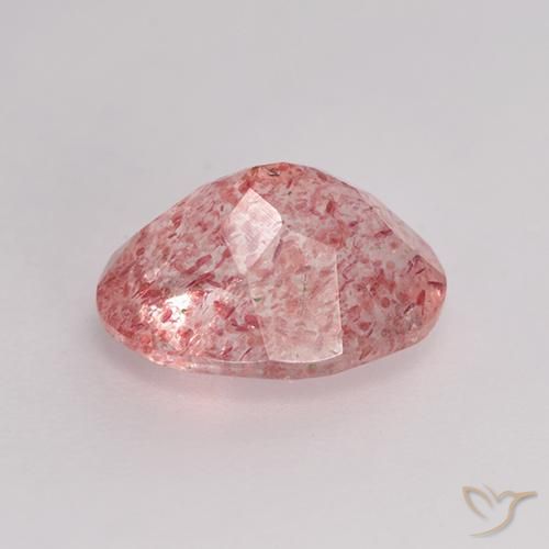 Quartz fraise Rose chaud et léger naturelle ovale, 1.62 ct, Translucide