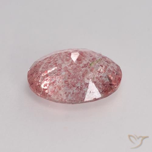 Quartz fraise Rose terreux naturelle Coupe ovale, 1.51 ct, Translucide