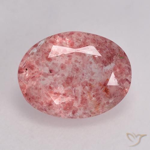1.51ct Naturel Rose intense Quartz fraise, ovale, Translucide
