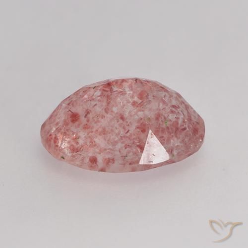 Quartz fraise Rose moyen-léger naturelle ovale, 1.79 ct, Translucide