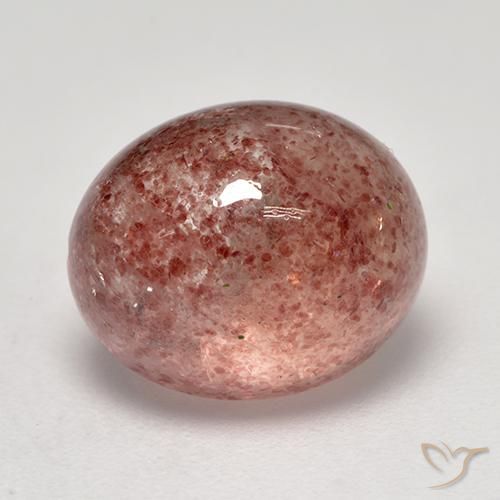 Quartz fraise Rose rougeâtre naturelle ovale, 5.89 ct, Translucide