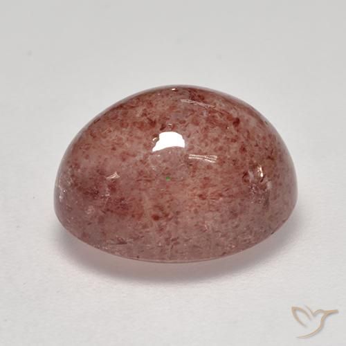 Quartz fraise Rose rougeâtre naturelle ovale, 5.89 ct, Translucide