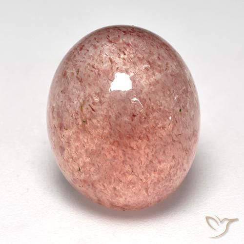 10.85ct Naturel Rose léger Quartz Fraise, ovale, Translucide