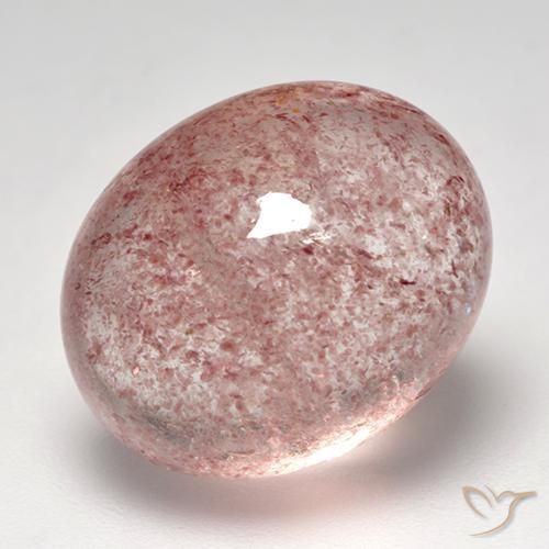 12.58ct Naturel Rose clair Quartz fraise, ovale, Transparent