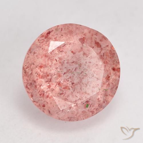 Quartz fraise Rose léger naturelle Tour, 3.61 ct, Translucide