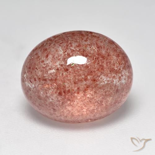 Quartz Fraise Rose moyen naturelle ovale, 8.00 ct, Translucide