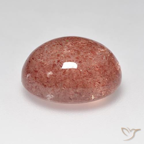 Quartz Fraise Rose moyen naturelle ovale, 8.00 ct, Translucide