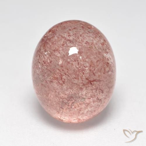 Quartz fraise Rose moyen naturelle Coupe ovale, 6.09 ct, Translucide