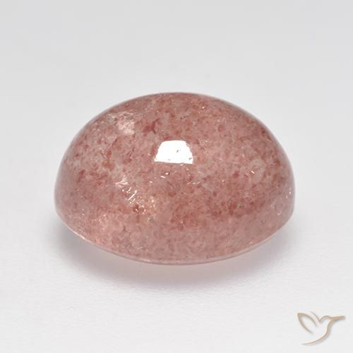 Quartz fraise Rose moyen naturelle Coupe ovale, 6.09 ct, Translucide