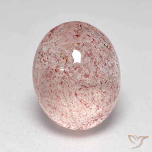 4.81ct Naturel Flamant rose Quartz Fraise, ovale, Transparent