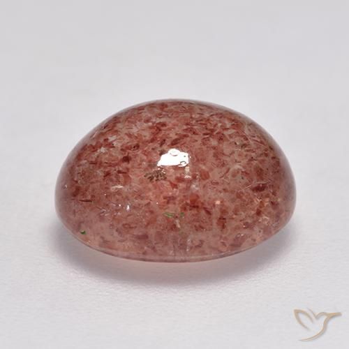 Quartz fraise Rose moyen naturelle ovale, 3.82 ct, Translucide