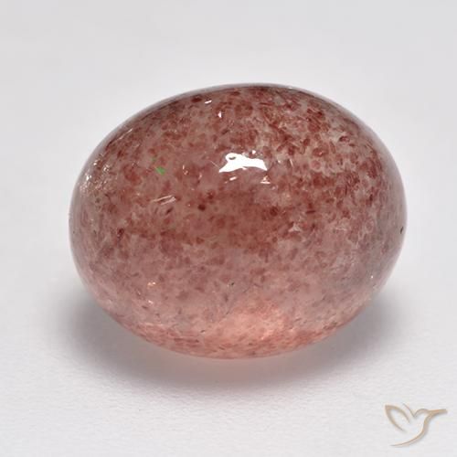 Quartz fraise Rose vif naturelle ovale, 5.97 ct, Translucide