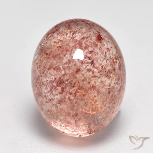 5.28ct Naturel Rose moyen-léger Quartz fraise, ovale, Translucide