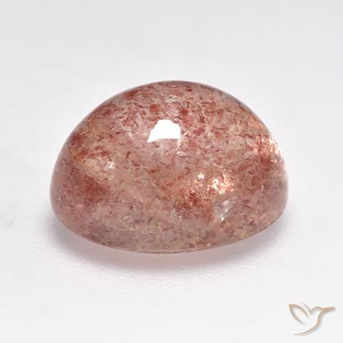 Quartz fraise Rose moyen-léger naturelle ovale, 5.28 ct, Translucide