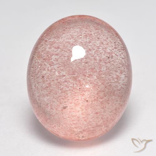 10.22ct Naturel Rose terreux Quartz Fraise, ovale, Translucide