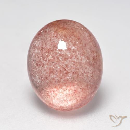 6.70ct Naturel Rose moyen-léger Quartz fraise, ovale, Translucide