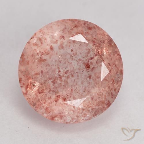 3.62ct Naturel Rose terreux Quartz fraise, Tour, Transparent