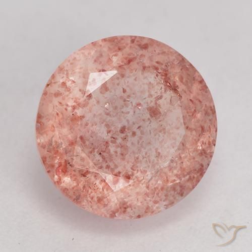 Quartz fraise Rose terreux naturelle Tour, 3.62 ct, Transparent