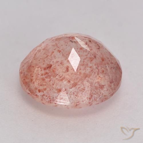 Quartz fraise Rose terreux naturelle Tour, 3.62 ct, Transparent