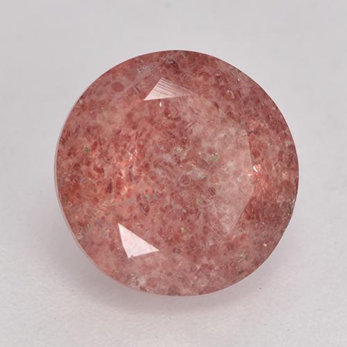 Quartz fraise Rose naturelle Coupe roude, 3.65 ct, Translucide