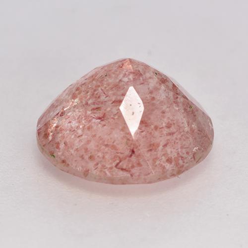 Quartz fraise Rose léger naturelle Coupe roude, 3.24 ct, Translucide