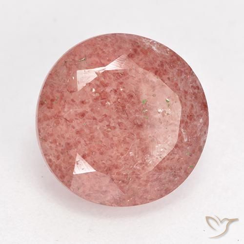Quartz Fraise Rose naturelle Tour, 3.23 ct, Translucide
