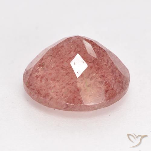 Quartz Fraise Rose naturelle Tour, 3.23 ct, Translucide