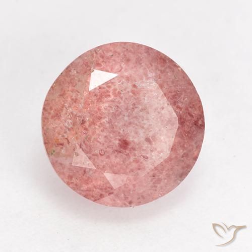 Quartz Fraise Rose léger naturelle Tour, 3.59 ct, Translucide