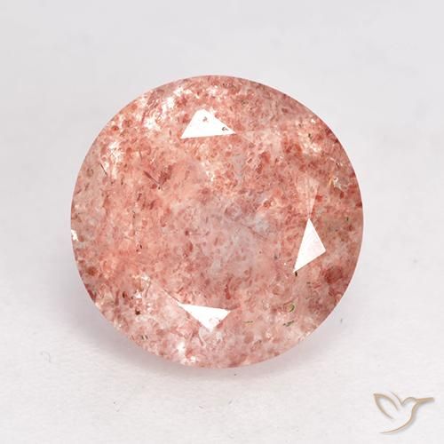 Quartz Fraise Rose moyen-léger naturelle Tour, 3.51 ct, Translucide