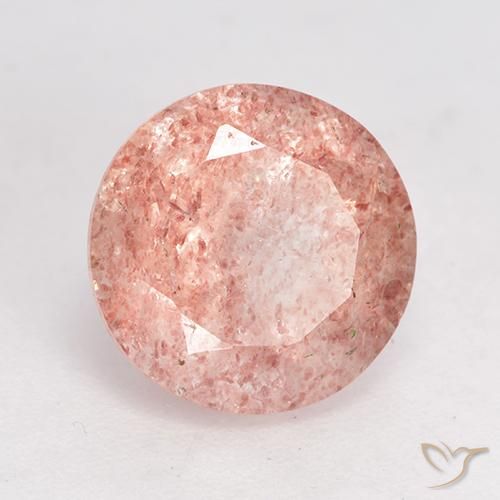Quartz Fraise Rose moyen-léger naturelle Tour, 3.51 ct, Translucide