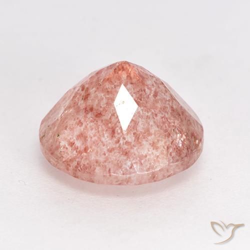 Quartz Fraise Rose moyen-léger naturelle Tour, 3.51 ct, Translucide