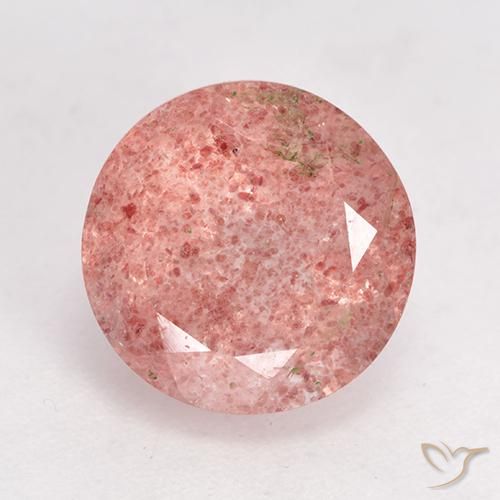 Quartz Fraise Rose moyen-léger naturelle Tour, 3.97 ct, Translucide