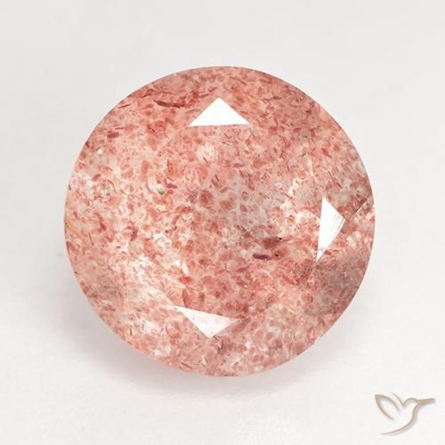 3.70ct Naturel Orange rose Quartz fraise, Tour, Translucide