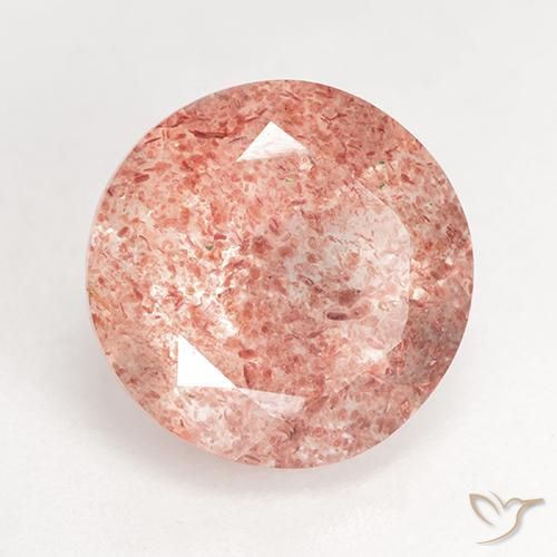 Quartz fraise Orange rose naturelle Tour, 3.70 ct, Translucide