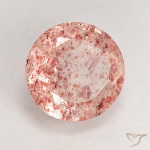 Quartz Fraise Pêche rose naturelle Tour, 3.86 ct, Transparent