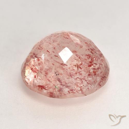 Quartz Fraise Pêche rose naturelle Tour, 3.86 ct, Transparent
