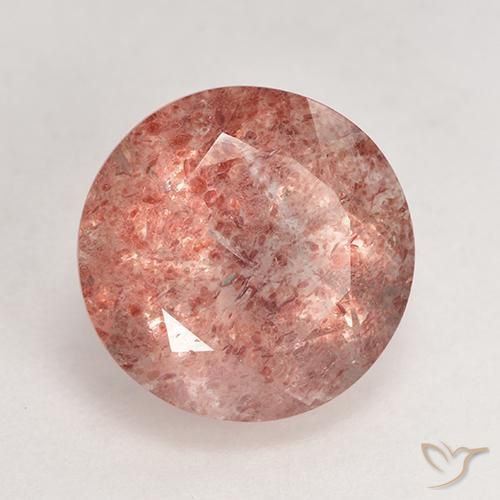 Quartz fraise Rouge indien naturelle Tour, 3.64 ct, Translucide