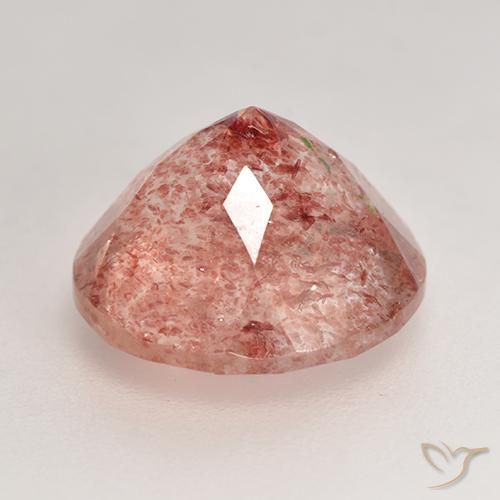 Quartz fraise Rouge indien naturelle Tour, 3.64 ct, Translucide