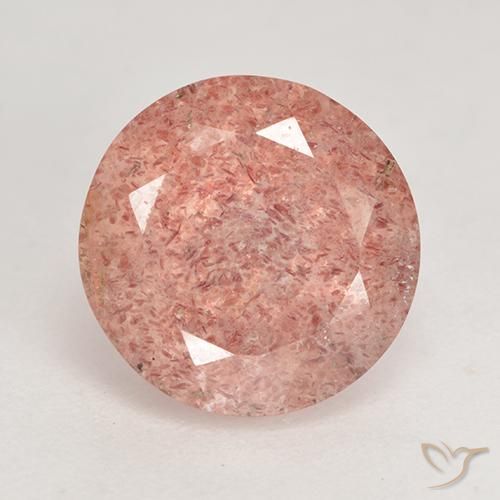 3.61ct Naturel Rose moyen Quartz fraise, Tour, Translucide
