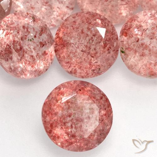 Quartz fraise Rose moyen naturelle Tour, 1.11 ct, Translucide