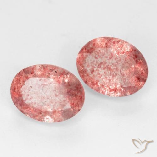 Shop natural 2.38ct Rose moyen Quartz fraise gems, ovale, from Russie at GemSelect. In stock, global shipping!