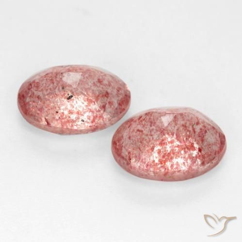 Shop natural 2.38ct Rose moyen Quartz fraise gems, ovale, from Russie at GemSelect. In stock, global shipping!