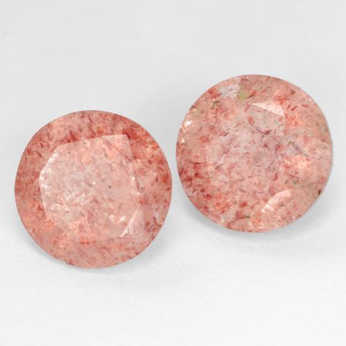 Achetez naturel 4,60ct rose quartz fraise gems, coupe roude, en provenance russie chez gemselect. en stock, livraison internationale!